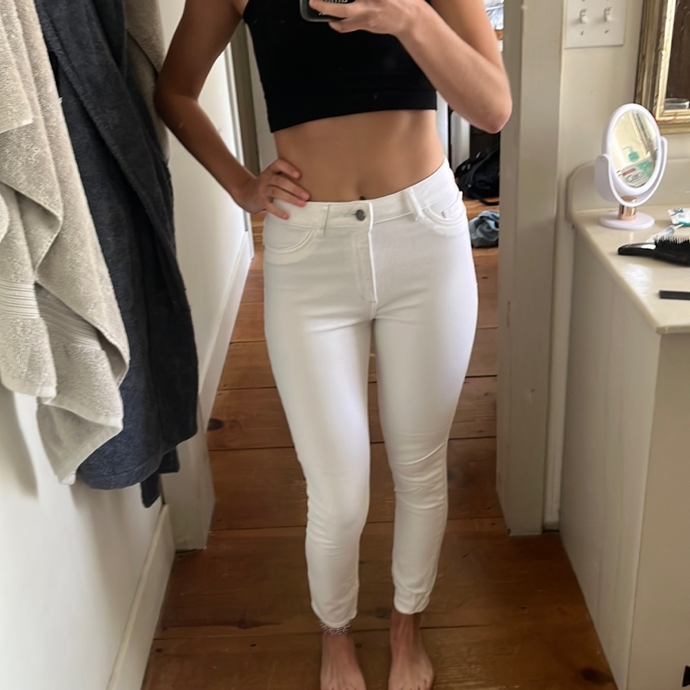 DL1961 White Skinny Jeans size 27